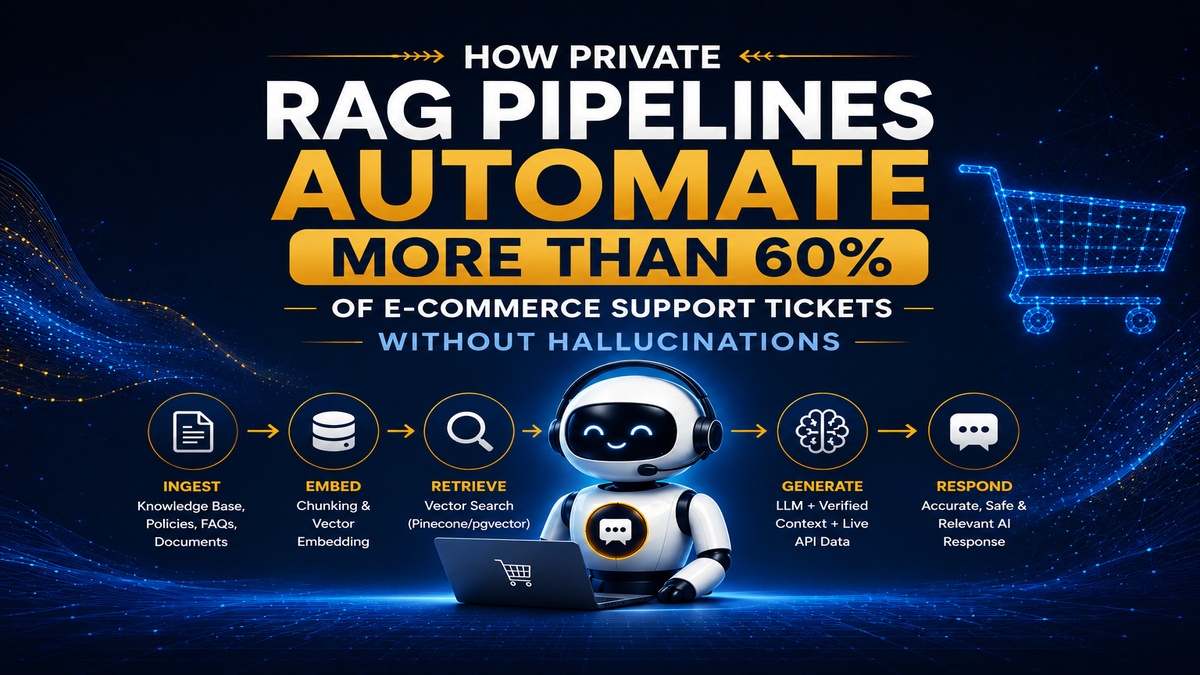 How Private RAG Pipelines Automate more than 60% of E-Commerce Support Tickets Without Hallucinations