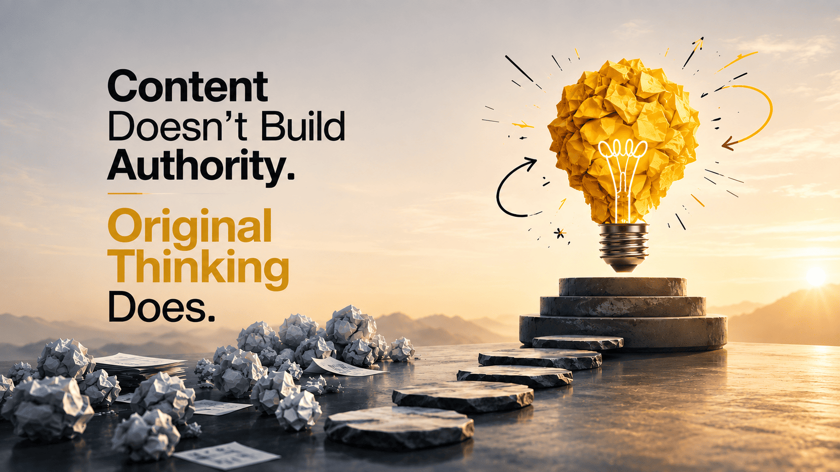 Content Doesn't Build Authority. Original Thinking Does.